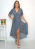 Dress The Maxi Wrap Dress - Riviera Blues dubai outfit dress brunch fashion mums
