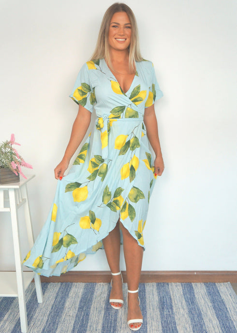Dress The Maxi Wrap Dress - Sky Lemons dubai outfit dress brunch fashion mums