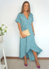 Dress The Maxi Wrap Dress - Slate Khaki dubai outfit dress brunch fashion mums