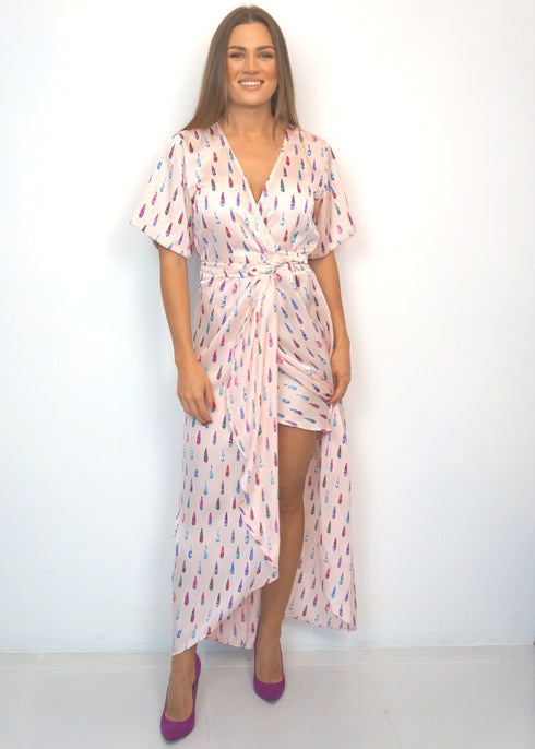 Dress The Maxi Wrap Dress - Sorbet Feather dubai outfit dress brunch fashion mums