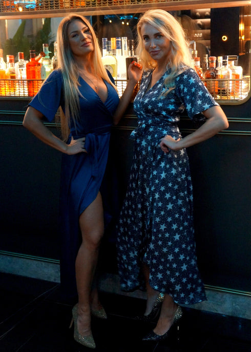 Dress The Maxi Wrap Dress - Starry Nights dubai outfit dress brunch fashion mums