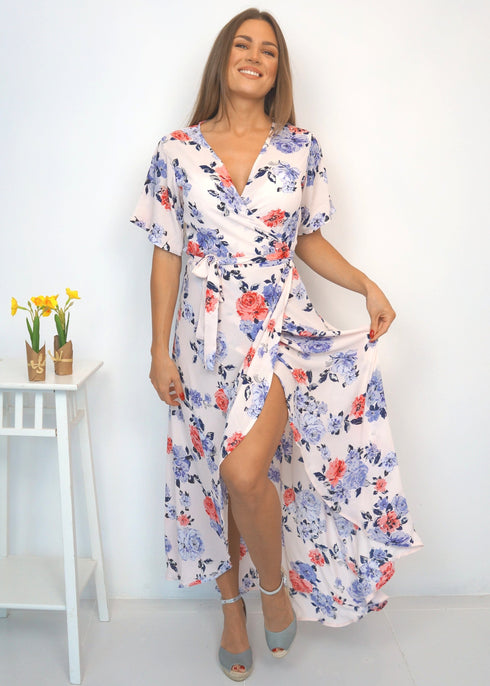 Dress The Maxi Wrap Dress - Summer Blush dubai outfit dress brunch fashion mums