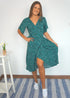 Dress The Midi Wrap Dress - Emerald Splash dubai outfit dress brunch fashion mums