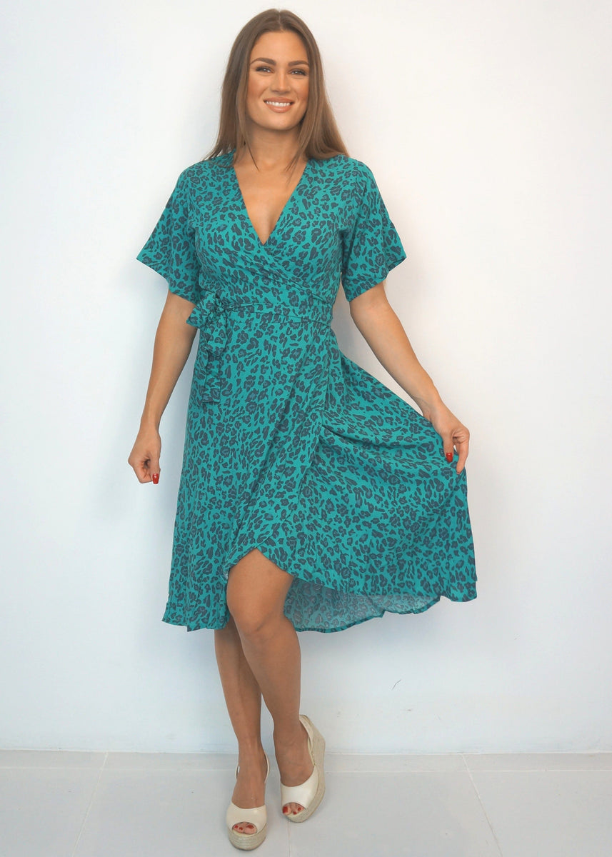 jade green wrap dress Jade LS Wrap Maxi Dress – Covetique Clothing main image 1