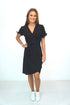 Dress The Midi Wrap Dress - Midnight Black dubai outfit dress brunch fashion mums