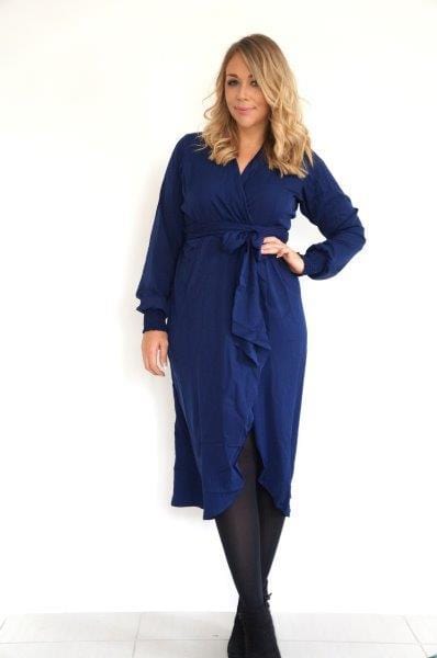 Dress The Midi Wrap Dress - Perfect Navy dubai outfit dress brunch fashion mums