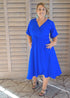 Dress The Midi Wrap Dress - Royal Blue dubai outfit dress brunch fashion mums