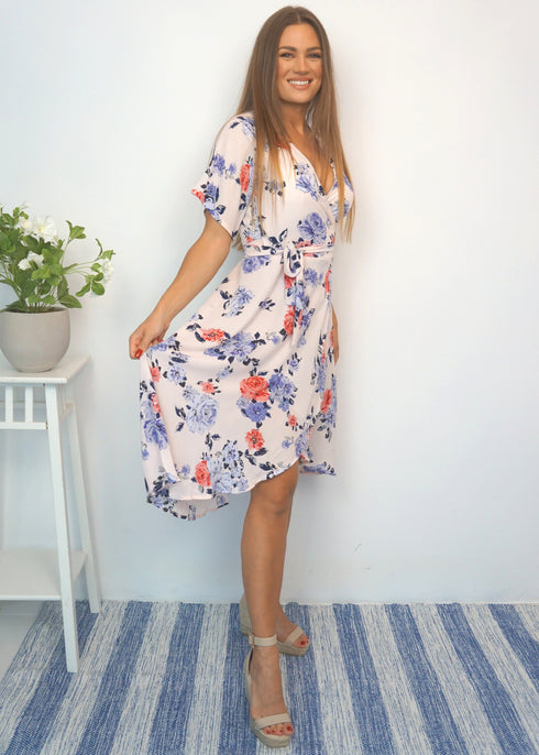 Dress The Midi Wrap Dress - Summer Blush dubai outfit dress brunch fashion mums