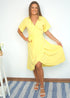 Dress The Midi Wrap Dress - Summer Yellow dubai outfit dress brunch fashion mums