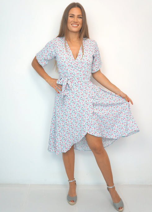 Dress The Midi Wrap Dress - Summertime Tulips dubai outfit dress brunch fashion mums