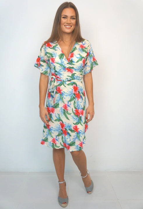 Dress The Midi Wrap Dress - Tropical Lemonade dubai outfit dress brunch fashion mums