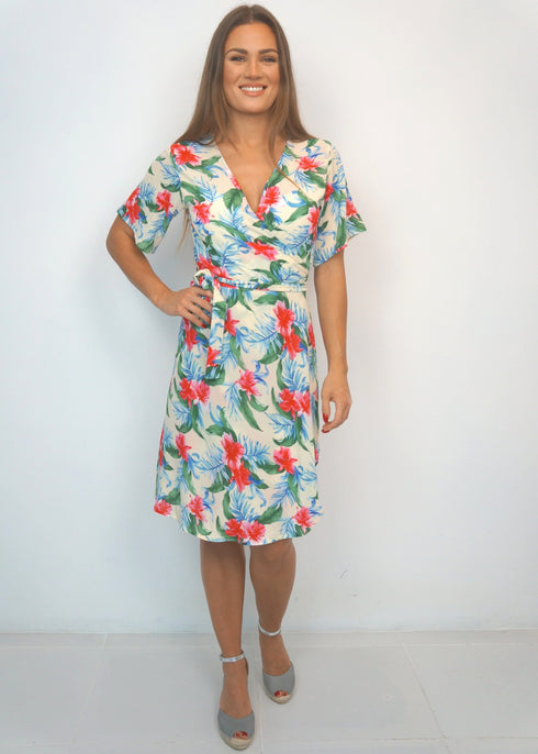 Dress The Midi Wrap Dress - Tropical Lemonade dubai outfit dress brunch fashion mums