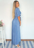 Dress The Pleated Wrap Dress - Slate Blue Pleats dubai outfit dress brunch fashion mums