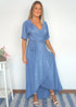 Dress The Pleated Wrap Dress - Slate Blue Pleats dubai outfit dress brunch fashion mums