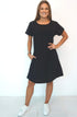 Dress The R Anywhere Dress - Midnight Black dubai outfit dress brunch fashion mums