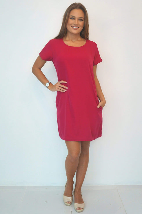 Dress The R Mini Anywhere Dress - Classic Raspberry dubai outfit dress brunch fashion mums