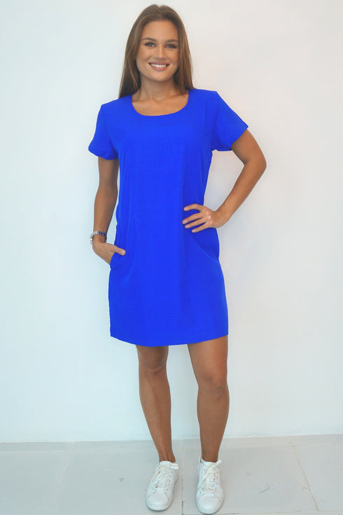 Dress The R Mini Anywhere Dress - Royal Blue dubai outfit dress brunch fashion mums