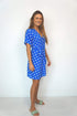 Dress The Short Wrap Dress - Royal Blue Polka Dot dubai outfit dress brunch fashion mums