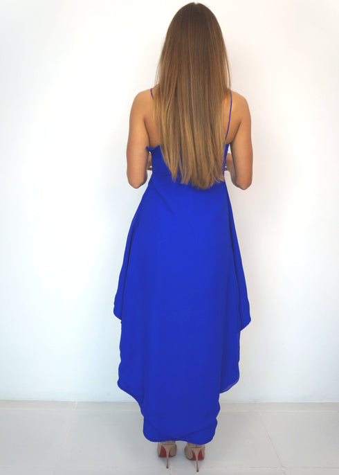 Dress The Strappy Cape Dress - Royal Blue dubai outfit dress brunch fashion mums