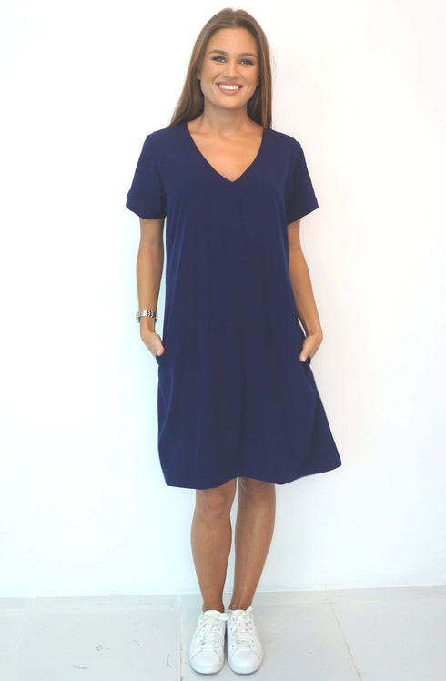 Dress The V Anywhere Dress - Perfect Navy dubai outfit dress brunch fashion mums