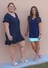 Dress The V Mini Anywhere Dress - Perfect Navy with Aqua Colour Block dubai outfit dress brunch fashion mums