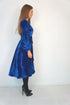 Dress The Velvet Midi Wrap Dress - Blue Velvet dubai outfit dress brunch fashion mums