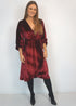 Dress The Velvet Wrap Dress - Burgundy Velvet dubai outfit dress brunch fashion mums