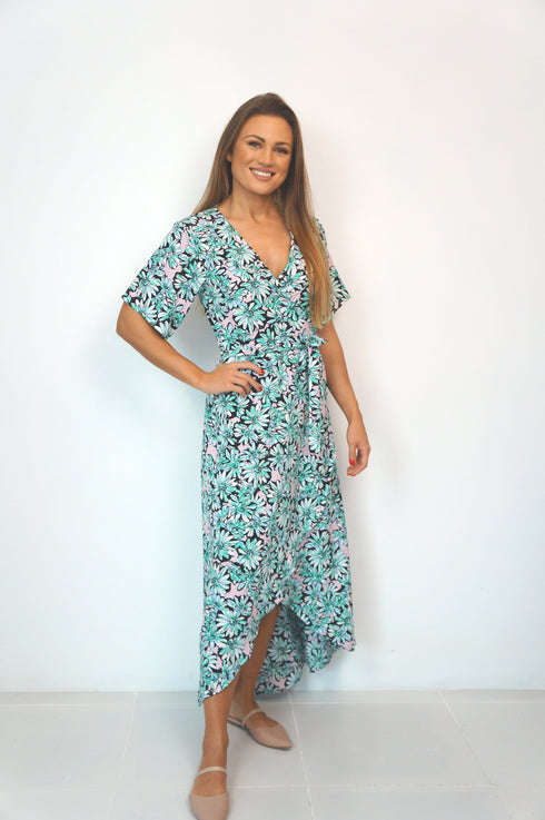 Dress The Wrap Dress - Chalked Garden... dubai outfit dress brunch fashion mums