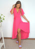 Dress The Wrap Dress - Coral Pink dubai outfit dress brunch fashion mums