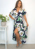 Dress The Wrap Dress - Navy Garden dubai outfit dress brunch fashion mums