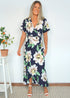 Dress The Wrap Dress - Navy Garden dubai outfit dress brunch fashion mums