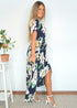 Dress The Wrap Dress - Navy Garden dubai outfit dress brunch fashion mums