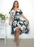 Dress The Wrap Dress - Navy Garden dubai outfit dress brunch fashion mums