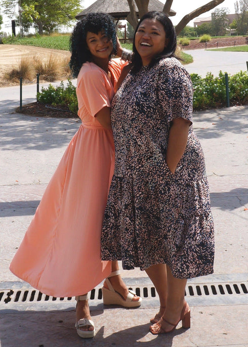 Dress The Wrap Dress - Peaches & Cream dubai outfit dress brunch fashion mums