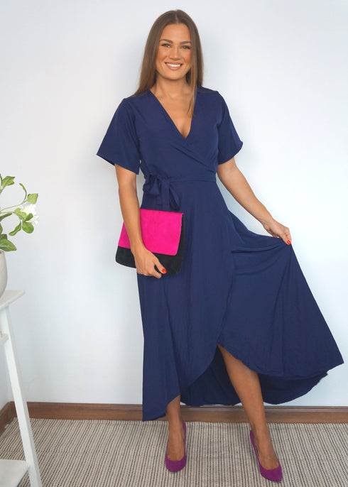 Dress The Wrap Dress - Perfect Navy dubai outfit dress brunch fashion mums