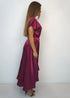 Dresses The Evening Dress - Deep Red Satin dubai outfit dress brunch fashion mums
