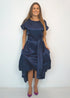 Dresses The Evening Dress - Navy Evening Satin dubai outfit dress brunch fashion mums