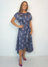 Dresses The Evening Dress - Pink Indigo Satin dubai outfit dress brunch fashion mums