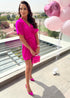 Dresses The Flirty Wrap Dress - Hot Pink Crepe dubai outfit dress brunch fashion mums