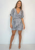 Dresses The Flirty Wrap Dress - Jungle Nights Satin dubai outfit dress brunch fashion mums