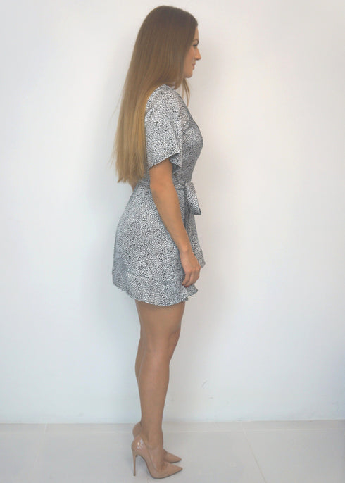 Dresses The Flirty Wrap Dress - Jungle Nights Satin dubai outfit dress brunch fashion mums