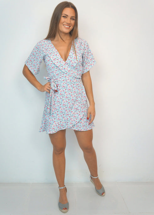 Dresses The Flirty Wrap Dress - Summertime Tulips dubai outfit dress brunch fashion mums