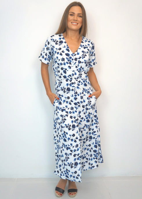 Dresses The Helen Dress - Royal Bouquet dubai outfit dress brunch fashion mums