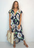 Dresses One size The Kate Maxi Dress - Navy Floral dubai outfit dress brunch fashion mums