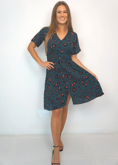 Dresses The Short Helen Dress - Forest Leopard dubai outfit dress brunch fashion mums