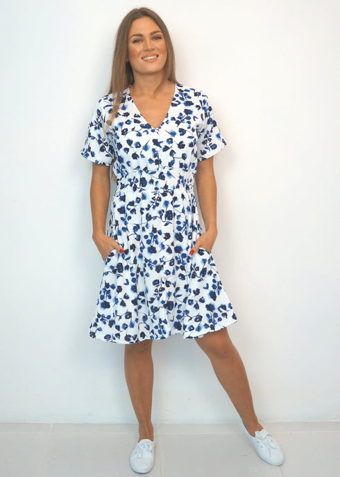 Dresses The Short Helen Dress - Royal Bouquet dubai outfit dress brunch fashion mums