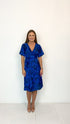 WRAP DRESS SHORT ROYAL BLUE