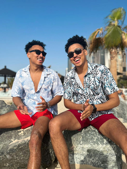 Men’s Casual Shirt - Indigo Palms dubai outfit dress brunch fashion mums