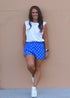 Shorts The Chill Shorts - Royal Blue Polka dubai outfit dress brunch fashion mums