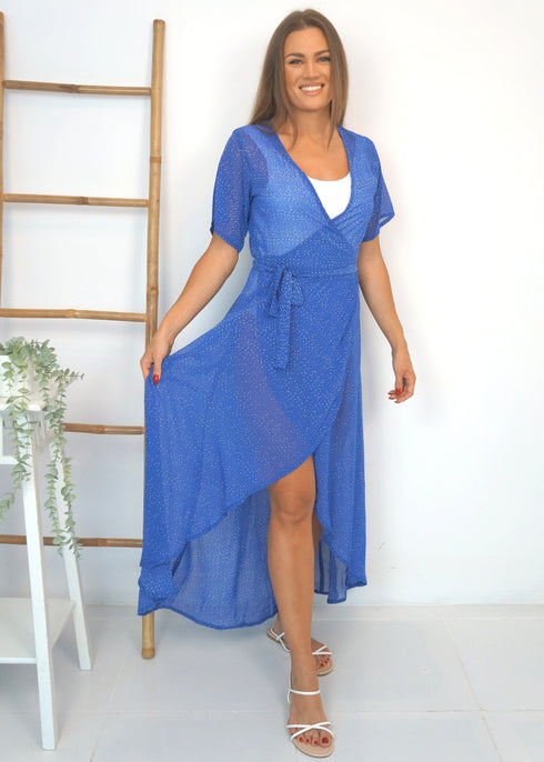 The Beach Wrap Dress - Sky Splash dubai outfit dress brunch fashion mums